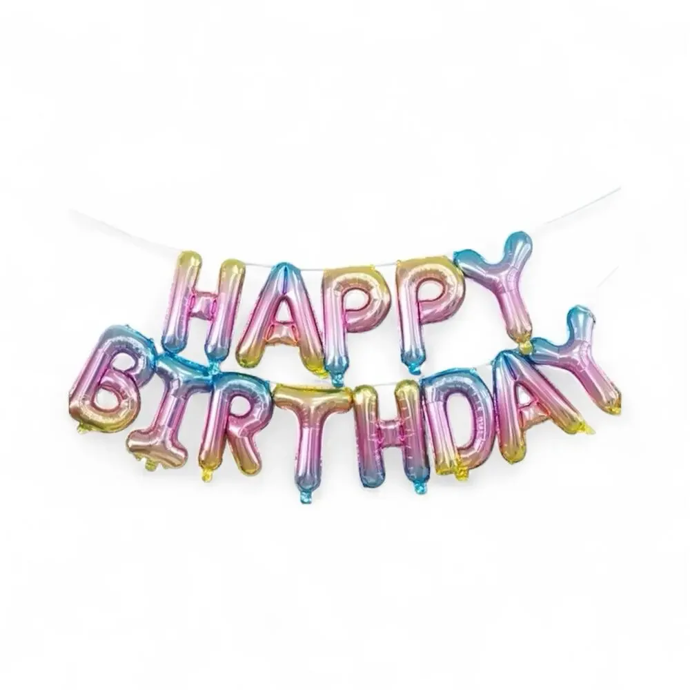 10 pk Happy Birthday 16” Letter Foil Balloon Set For Backdrop Party Supplies NEW